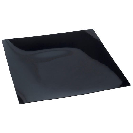Plateau Fluid' carré PS noir 300x300 mm