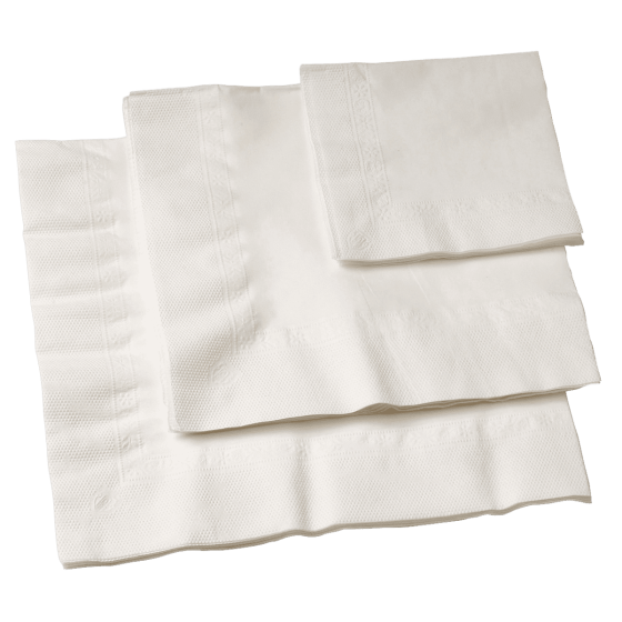 Serviette blanche 2 plis 200x200 mm