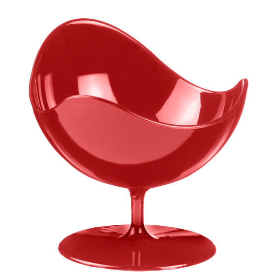 Verrine Ball Chair rouge PS 50 ml - 5 paquets de 2