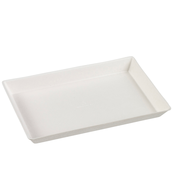 Assiette Quartz pulpe de canne 160x100 mm