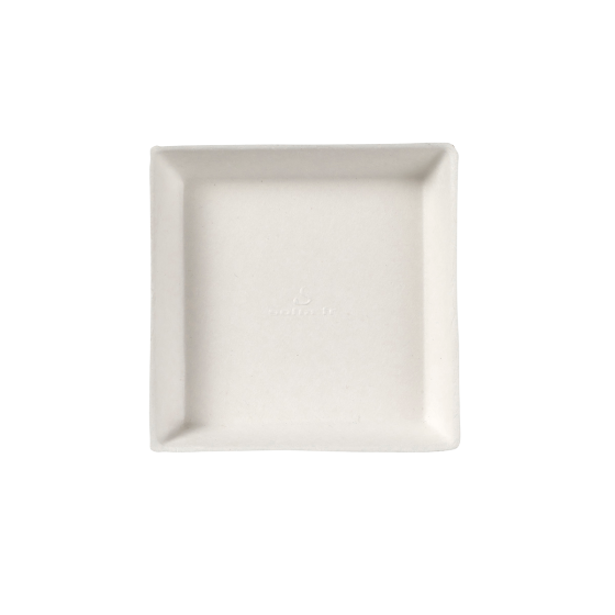 Assiette Quartz pulpe de canne 90x90 mm