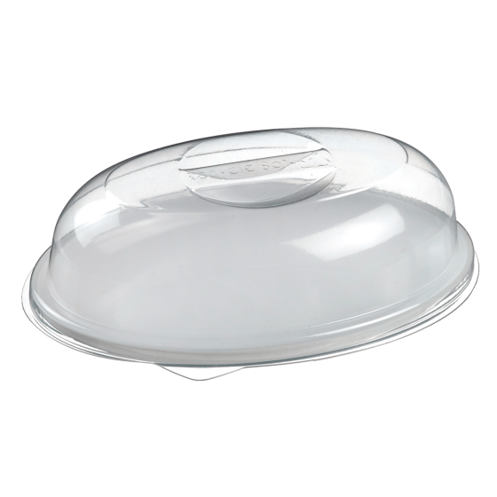 Assiette Galaxie ovale PP blanc 117x72 mm