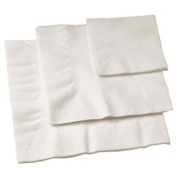Serviette blanche 2 plis 200x200 mm