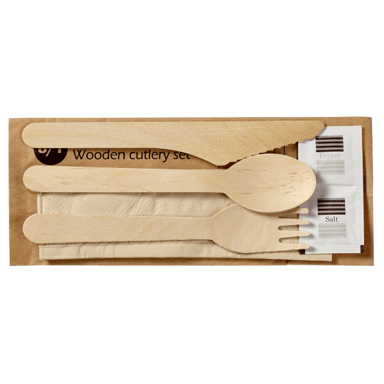 Kit di posate 6/1 in legno