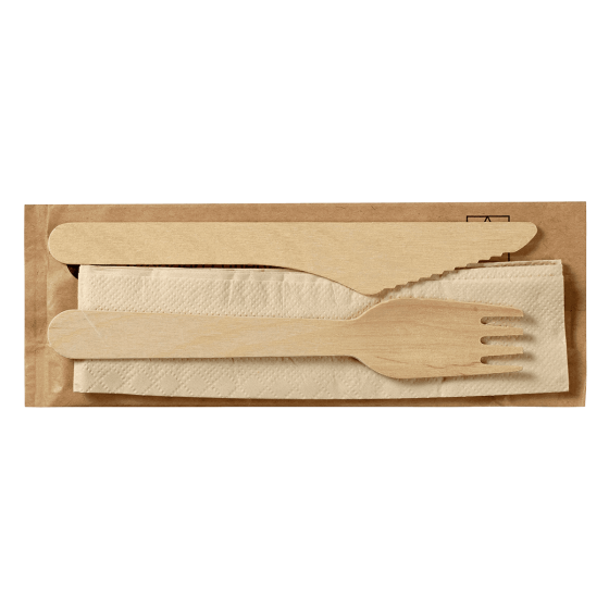 Kit di posate 3/1 in legno