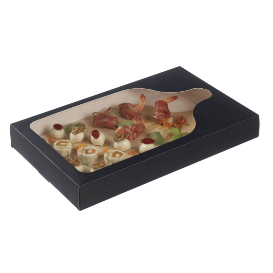 Scatola cartone con finestrella per tagliere Bistro 400x250
