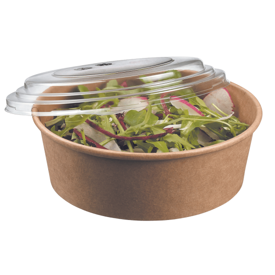 Insalatiera tonda Ecokraft2 con coperchio da 1.070 ml