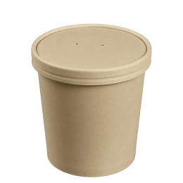 Pot fibre de bambou avec lamination + couvercle 475 ml