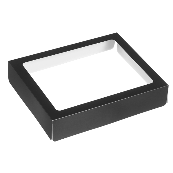 Couvercle noir avec fenêtre pour plateau Fenix 1/2 GN