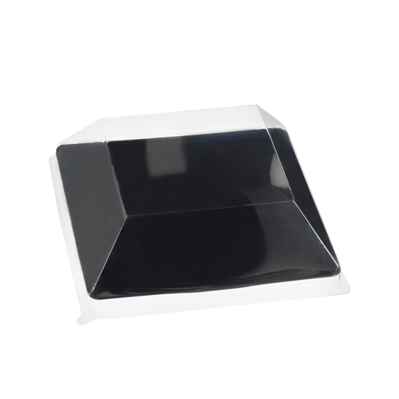 Assiette Fluid' PS noir 130x120 mm