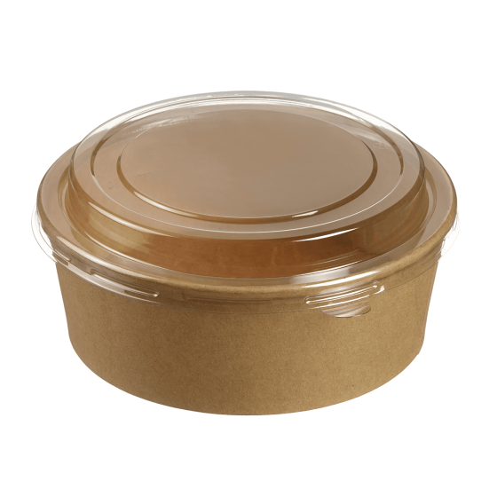 Insalatiera tonda Ecokraft2 con coperchio da 1.300 ml