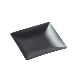Piatto Fluid' in PP nero da 110x110 mm