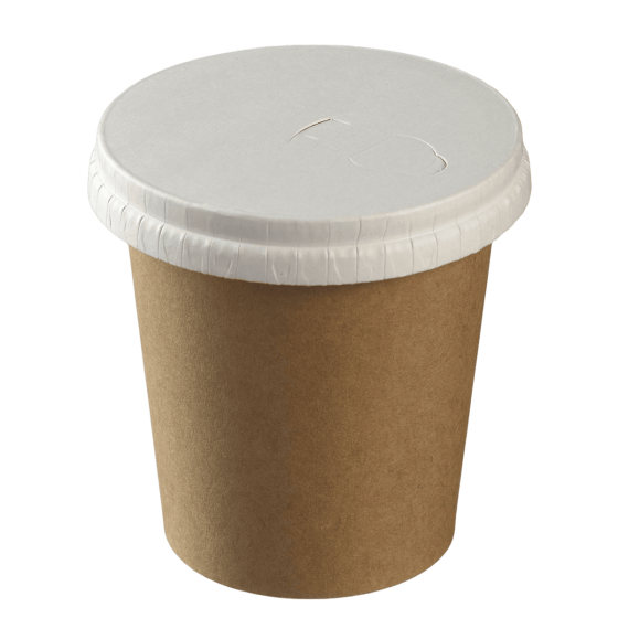 Coperchio in polpa di canna per bicchieri 200 ml