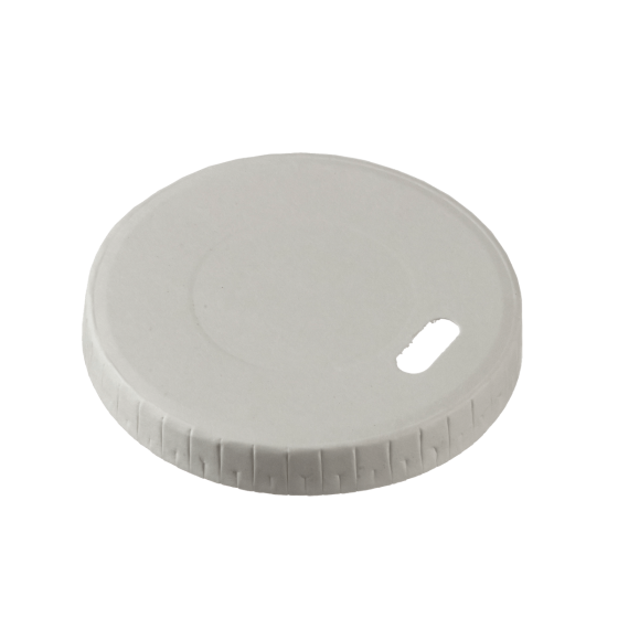 Couvercle carton blanc pour gobelets 100 et 120 ml
