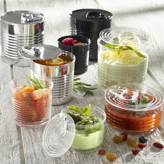 Verrine Conserve PP noir 110 ml