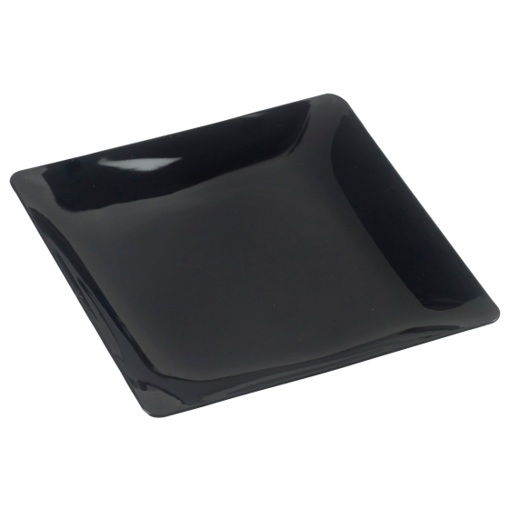 Piatto Fluid' quadrato nero da 160 x 160 mm