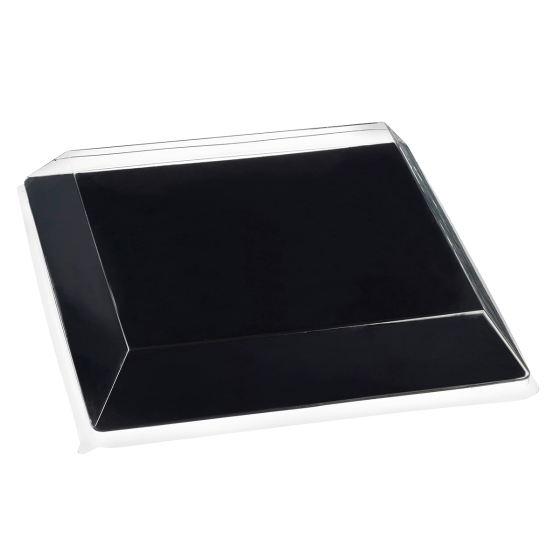 Piatto Fluid' quadrato nero da 160 x 160 mm