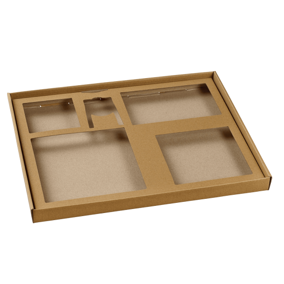 Scatola Ecokraft per stoviglie Quartz da 366 x 295 mm