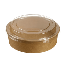 Insalatiera tonda Ecokraft2 con coperchio da 1.070 ml