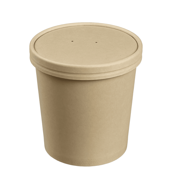 Ciotolina in fibra di bambù laminata con coperchio da 475 ml
