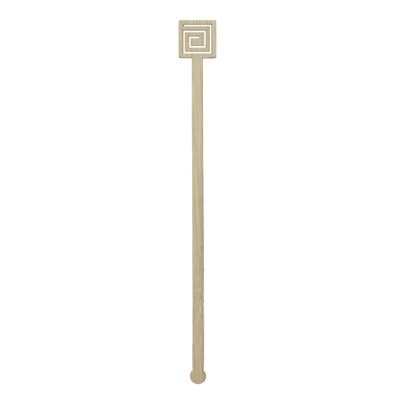 Agitateur bambou Spirale carrée 200 mm