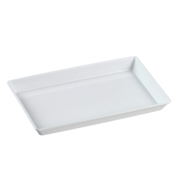 Piatto Quartz in PP bianco 160x100 mm
