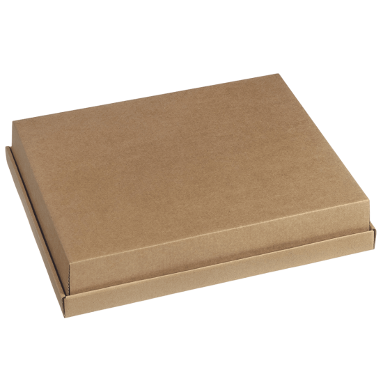 Coperchio per vassoio Ecokraft kraft 355x288x68 mm