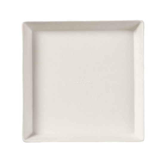 Piatto Quartz in polpa di canna laminato da 130 x 130 mm Piatto Quartz in polpa di canna laminato da 130 x 130 mm