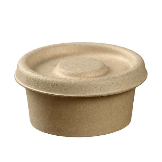 Couvercle pulpe de canne brune pour pot à sauce 50 ml Couvercle pulpe de canne brune pour pot à sauce 50 ml