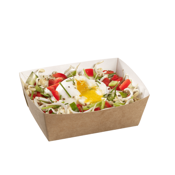 Barquette salade City carton avec lamination 500 ml Barquette salade City carton avec lamination 500 ml