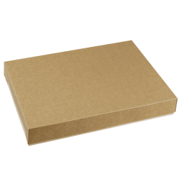 Coperchio in kraft per vassoio Set legno da 374x273x52 mm