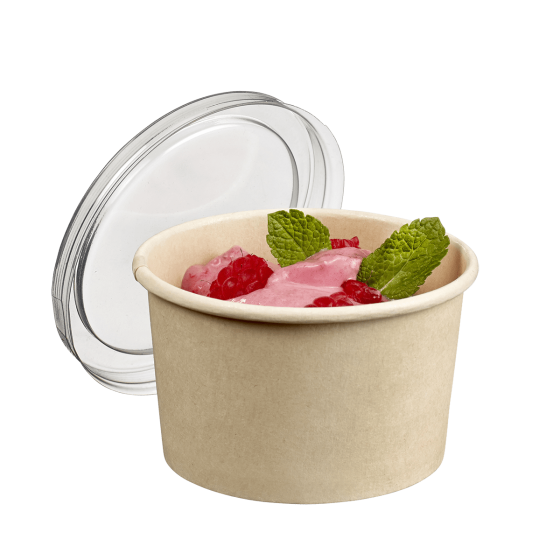 Pot fibre de bambou avec lamination 105 ml Pot fibre de bambou avec lamination 105 ml