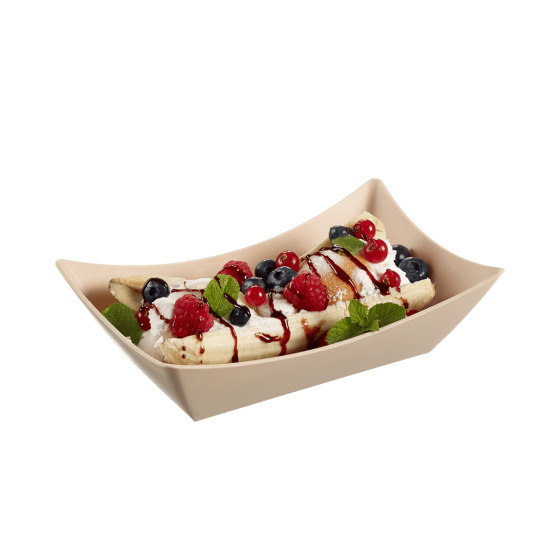 Vaschetta Snacking LOOP in PP beige chiaro 500 ml Vaschetta Snacking LOOP in PP beige chiaro 500 ml