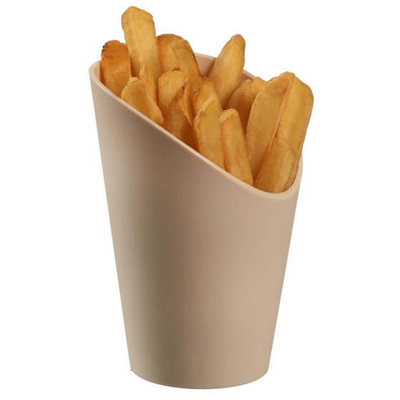 Vaschetta per patatine fritte LOOP PP beige chiaro H120Ø82mm Vaschetta per patatine fritte LOOP PP beige chiaro H120Ø82mm