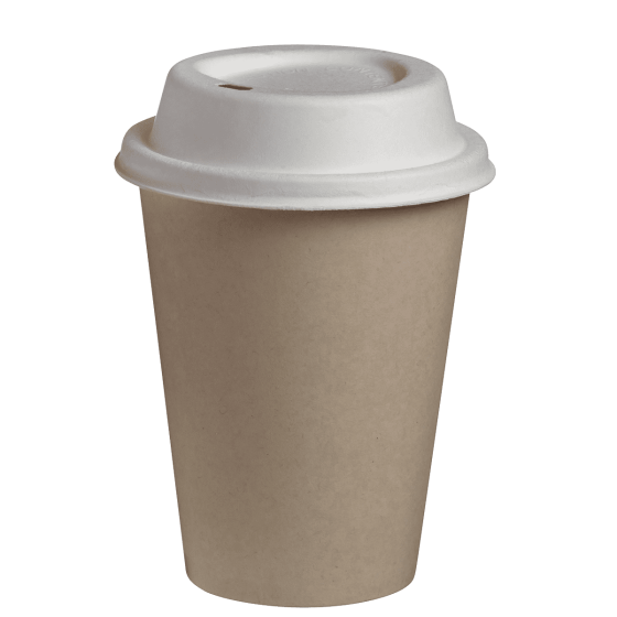 Coperchio per bicchiere in polpa di canna 280 ml Coperchio per bicchiere in polpa di canna 280 ml