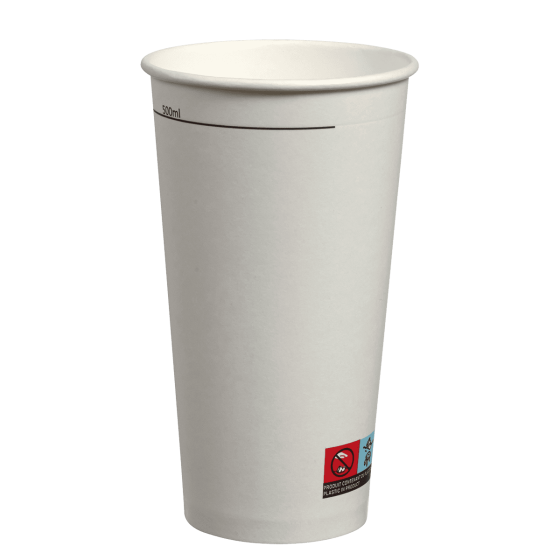 Bicchiere bianco 580 ml graduato da 500 ml Bicchiere bianco 580 ml graduato da 500 ml