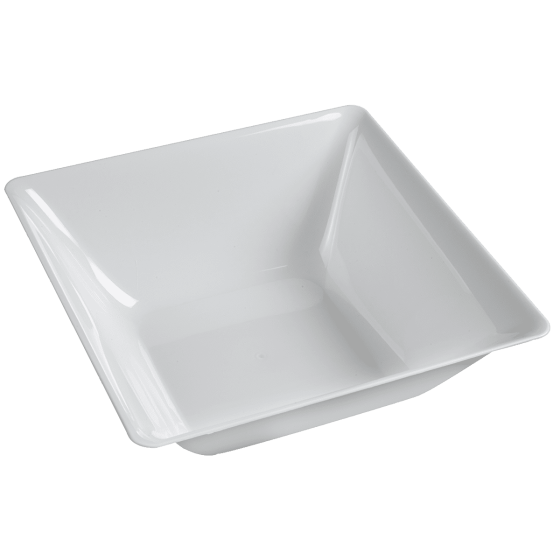 Saladier Fluid' blanc PS - 2500 et 5500 ml - 12 paquets de 2 Saladier Fluid' blanc PS - 2500 et 5500 ml - 12 paquets de 2