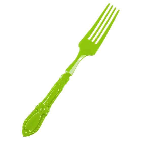 Mini fourchette Baroque verte PS - 12 paquets de 25 Mini fourchette Baroque verte PS - 12 paquets de 25