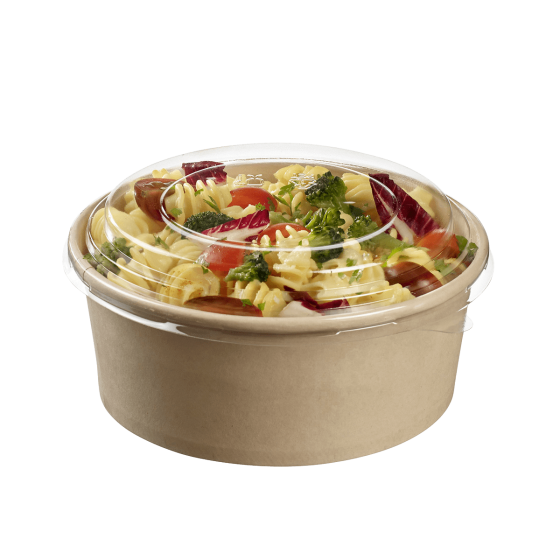 Saladier rond fibre de bambou avec couvercle 750 ml Saladier rond fibre de bambou avec couvercle 750 ml