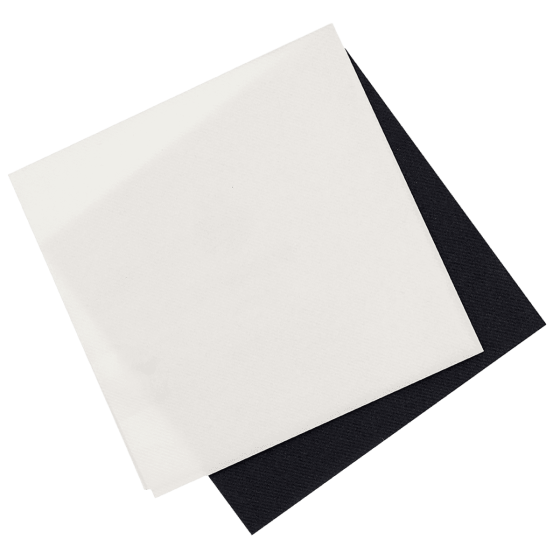 Serviette noire double point 200x200 mm Serviette noire double point 200x200 mm