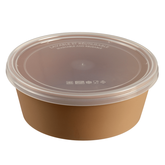 Insalatiera LOOP + coperchio in PP beige scuro 1.300 ml Insalatiera LOOP + coperchio in PP beige scuro 1.300 ml