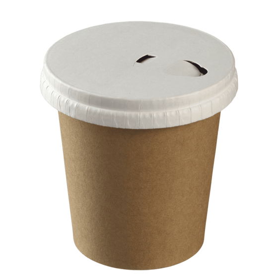 Coperchio in cartone per bicchieri 200 ml Coperchio in cartone per bicchieri 200 ml