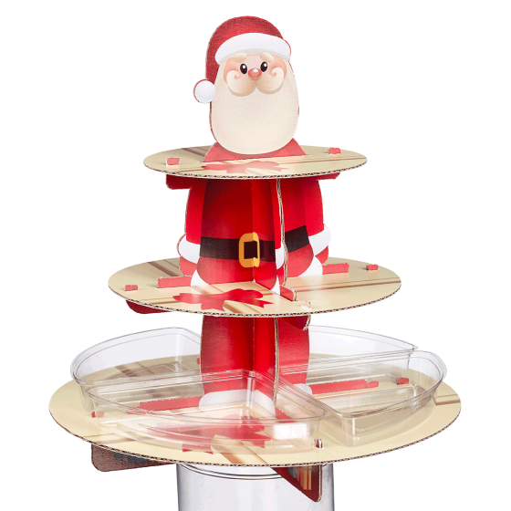 Espositore Babbo Natale + 4 vaschette - 24 pacchi da 1 Espositore Babbo Natale + 4 vaschette - 24 pacchi da 1