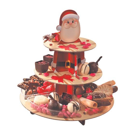 Espositore Babbo Natale + 4 vaschette - 24 pacchi da 1 Espositore Babbo Natale + 4 vaschette - 24 pacchi da 1