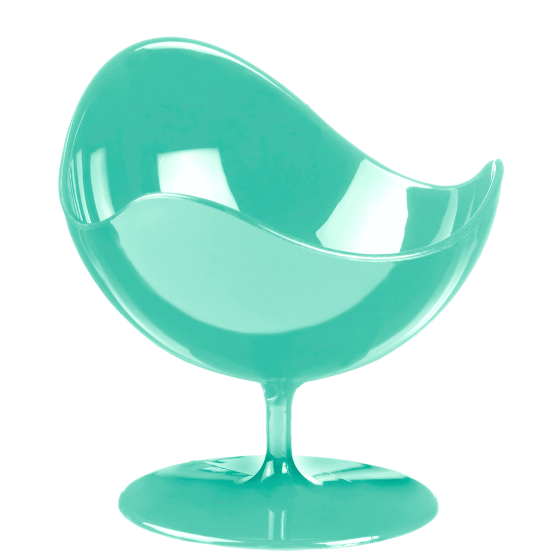Vasetto Ball Chair verde acqua PS 50 ml - 5 pacchi da 2 Vasetto Ball Chair verde acqua PS 50 ml - 5 pacchi da 2