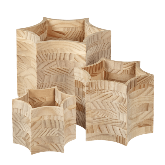 L'Étoilé supports en bois pour plateaux - Set de 3 pièces L'Étoilé supports en bois pour plateaux - Set de 3 pièces