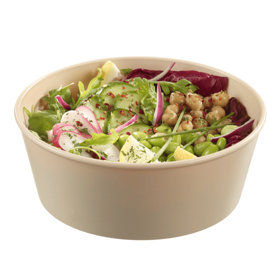 Insalatiera LOOP + coperchio in PP beige chiaro 1.300 ml Insalatiera LOOP + coperchio in PP beige chiaro 1.300 ml