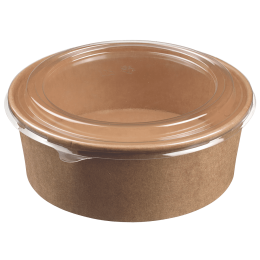 Saladier rond Ecokraft avec couvercle 1300 ml
