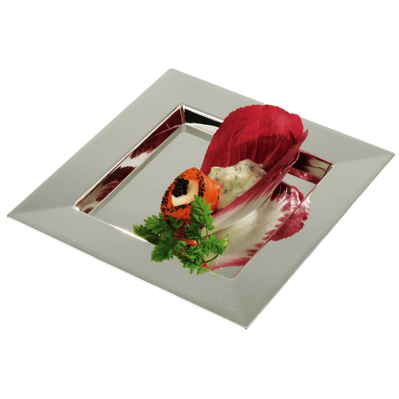 Piatto Diamant argentato 225x225 mm