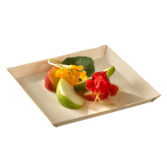 Piatto Quartz in legno laminato da 160 x 160 mm